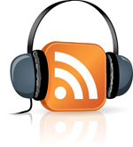 Podcastlogo: RSS-Logo mit Kopfh&ouml;rer.
